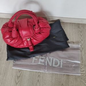 FENDI Limited Edition Red Nylon Moncler Spy Bag